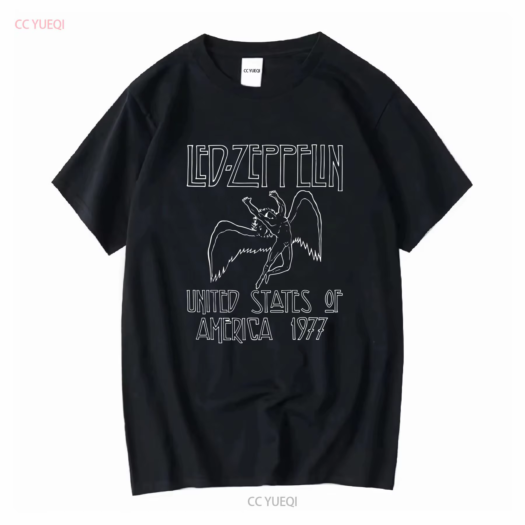 Led_Zep pelin 1977 US TOUR t-shirt Vintage pour drôle noir manches longues ou courtes vintage lavé h