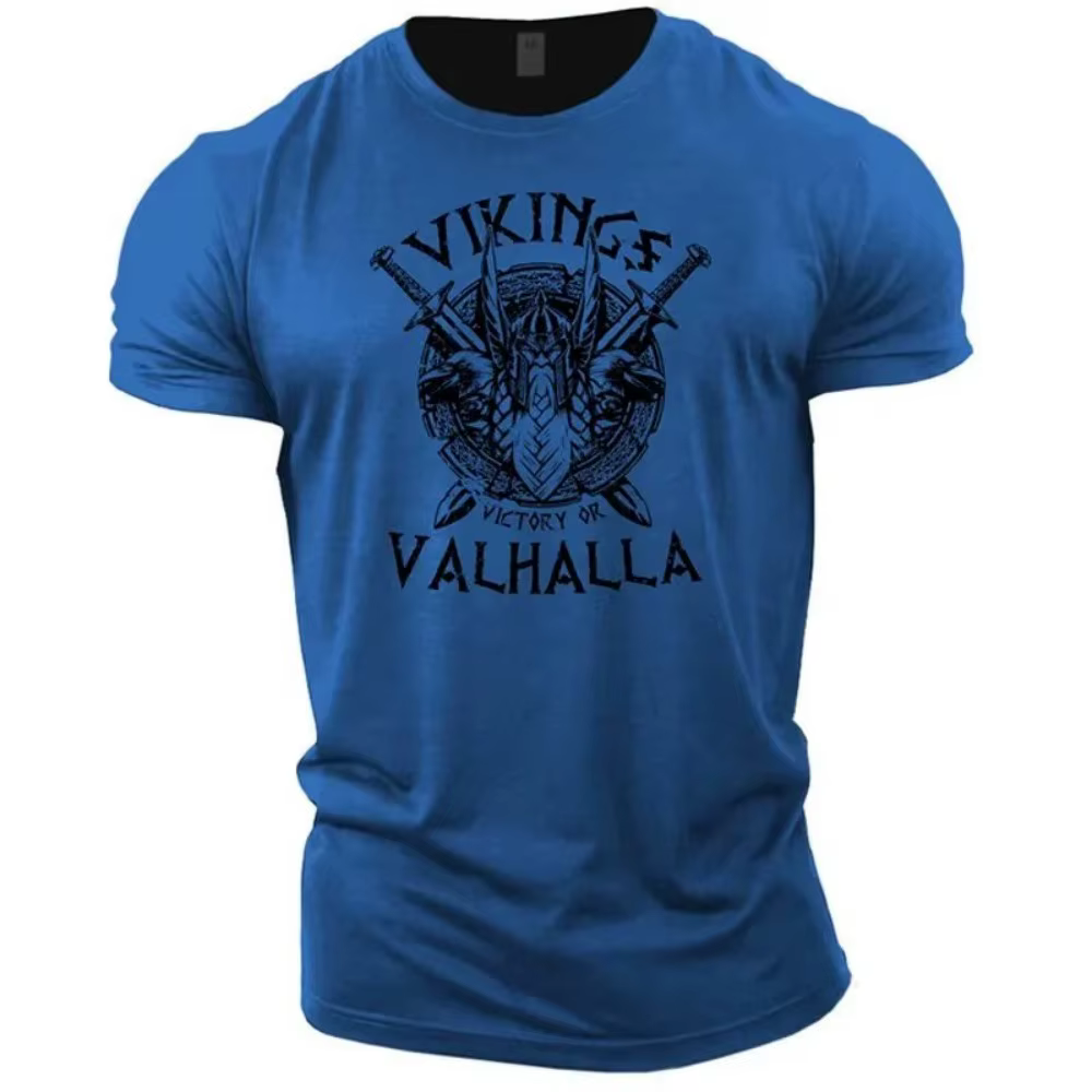 T-shirt col rond pour hommes, respirant et confortable, à la mode, pour entraînement musculaire, let