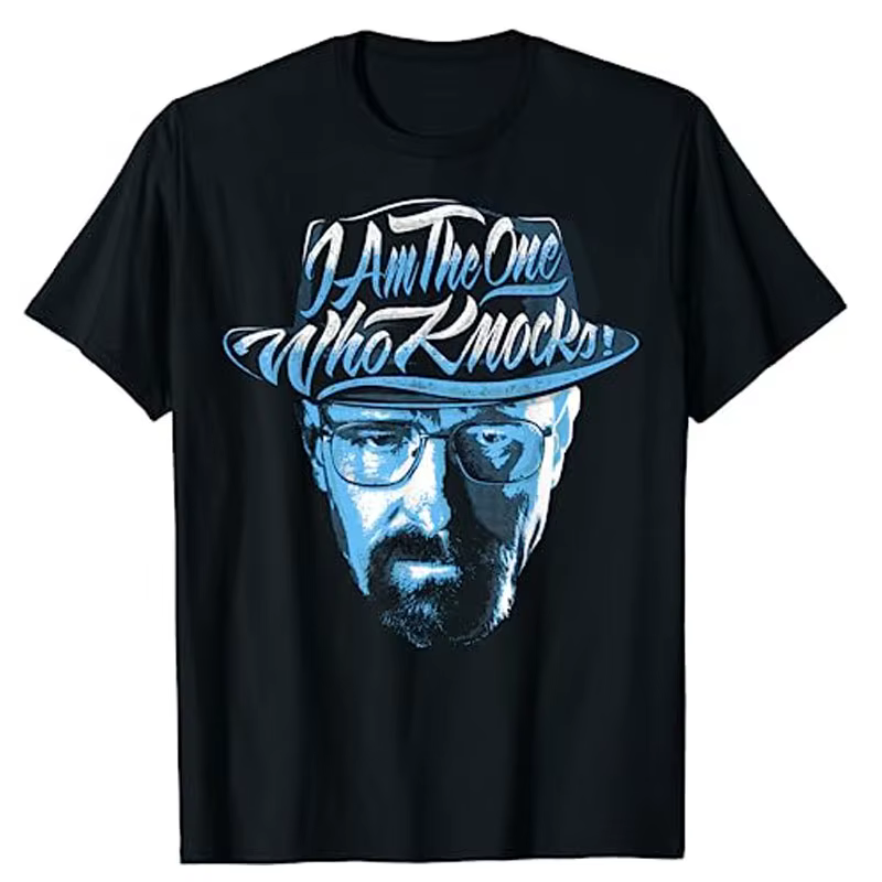 T-shirt Breaking Bad Periodic Square, je suis celui qui frappe, Blue Hue Portrait Tee, Funny Heisenb