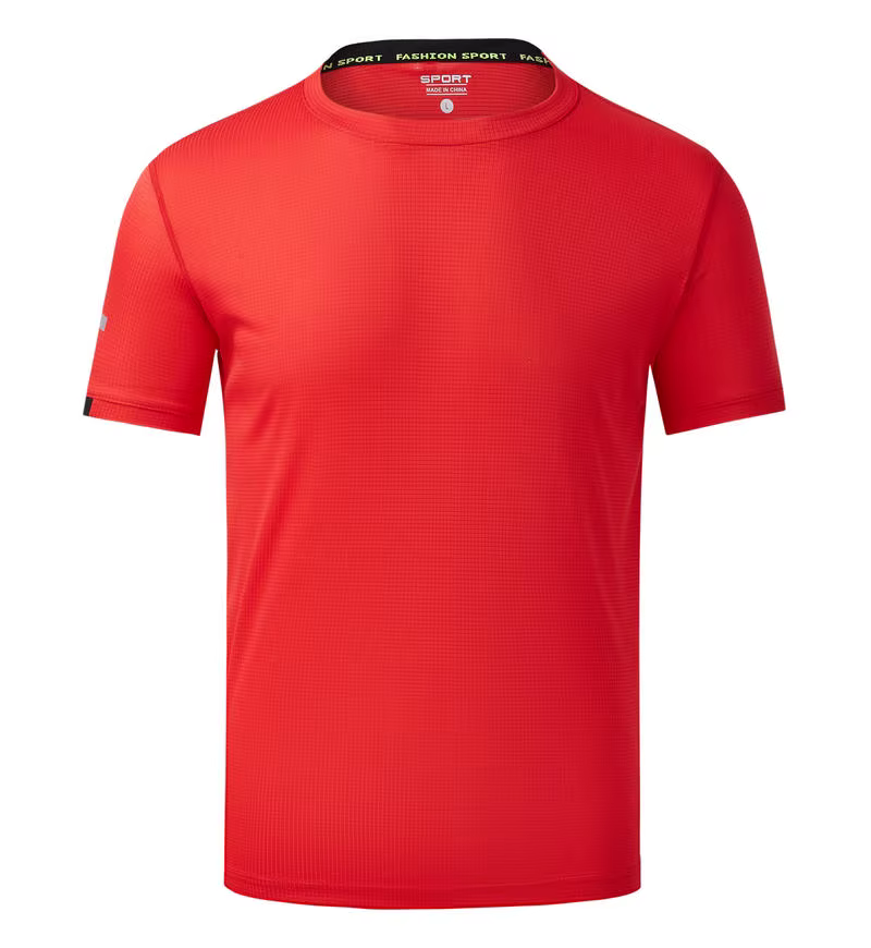 T-shirt à col rond à manches courtes, séchage rapide, respirant, vêtements d'équipe de Fitness et de