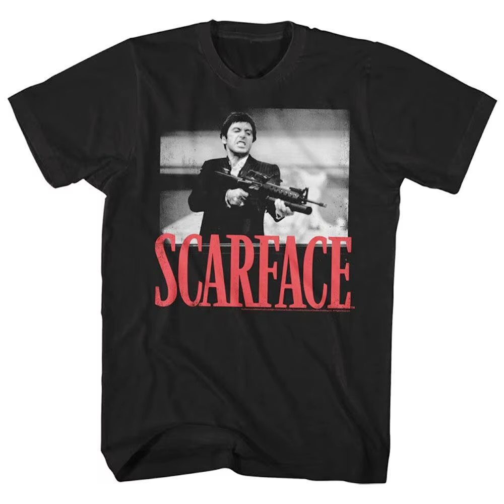 T-shirt pour homme Scarface Tony Montana Big Guns Little Friend, vêtements de mode pour homme, hauts