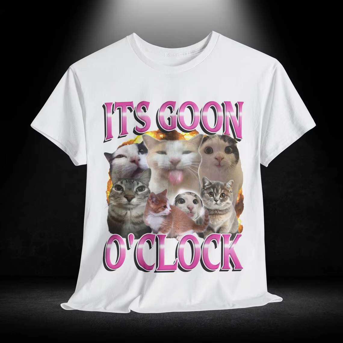 t's Goon O'Clock Cat Shirt, Chemise de chat drôle, Chemise de chat ferrique, Chemise Gen Z, Chemise 