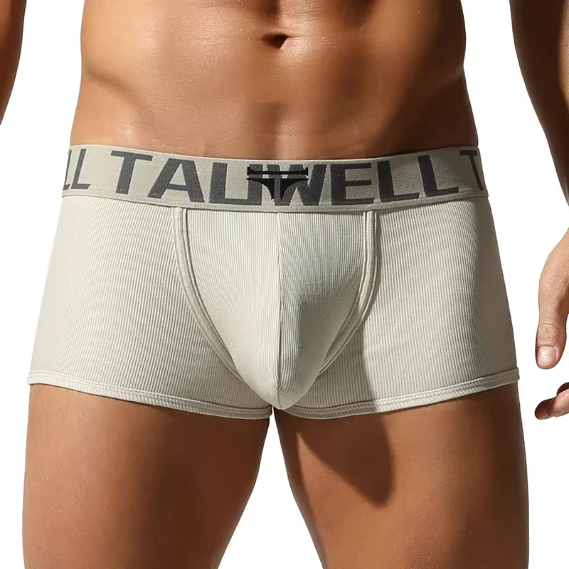Ensemble de caleçons boxers et débardeurs côtelés TALWELL pour hommes – Tissu extensible confortable