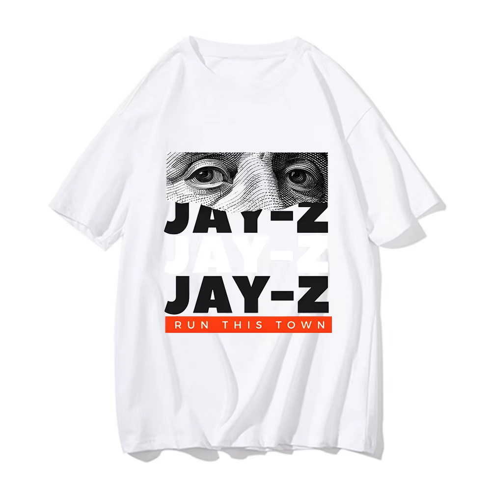 T-Shirt Homme et Femme en Coton Confortable, Col Rond, Manches Courtes, Streetwear, Rap Hip Hop, Mus