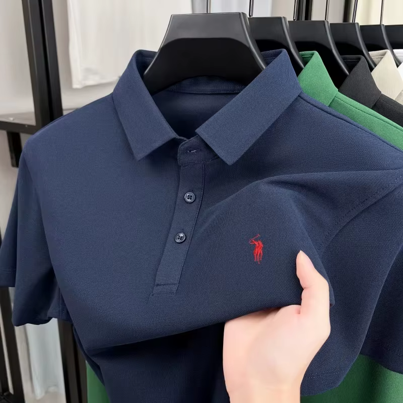 Polo d'été premium pour homme 2026, séchage rapide, respirant, décontracté, mode business, sport, ma