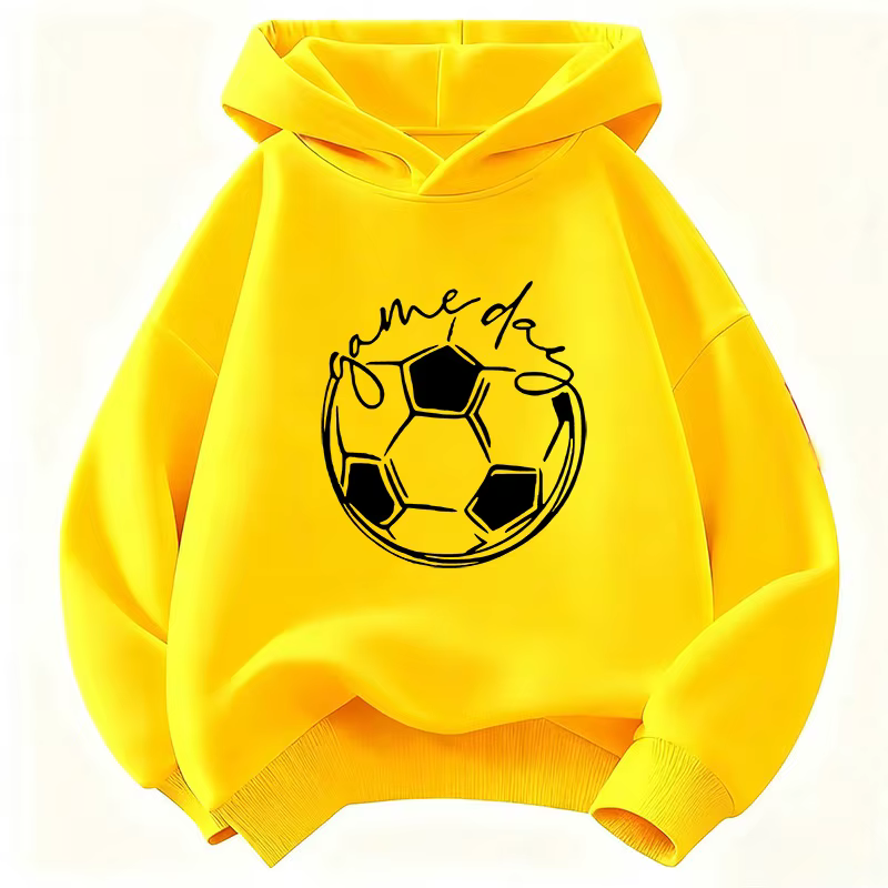 Sweat-shirt à capuche Fun Football Game Day – Sweat-shirt décontracté pour garçons et filles ; Haut 