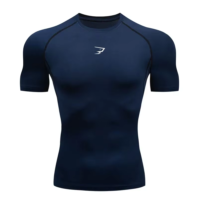 T-shirt de compression à manches courtes pour homme, idéal pour la course, le sport, la gym, le fitn