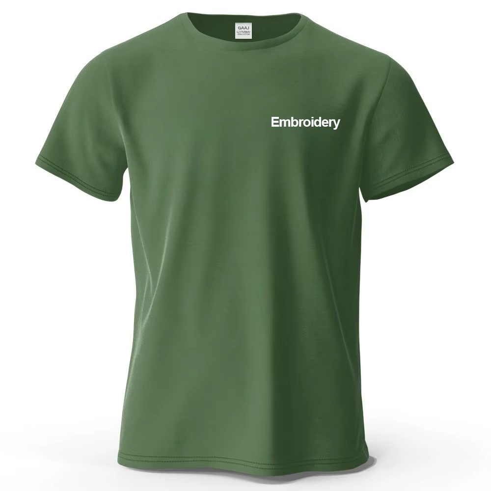 T-shirt broderie personnalisée Premium 100% coton t-shirt Faites votre propre design logo de marque 
