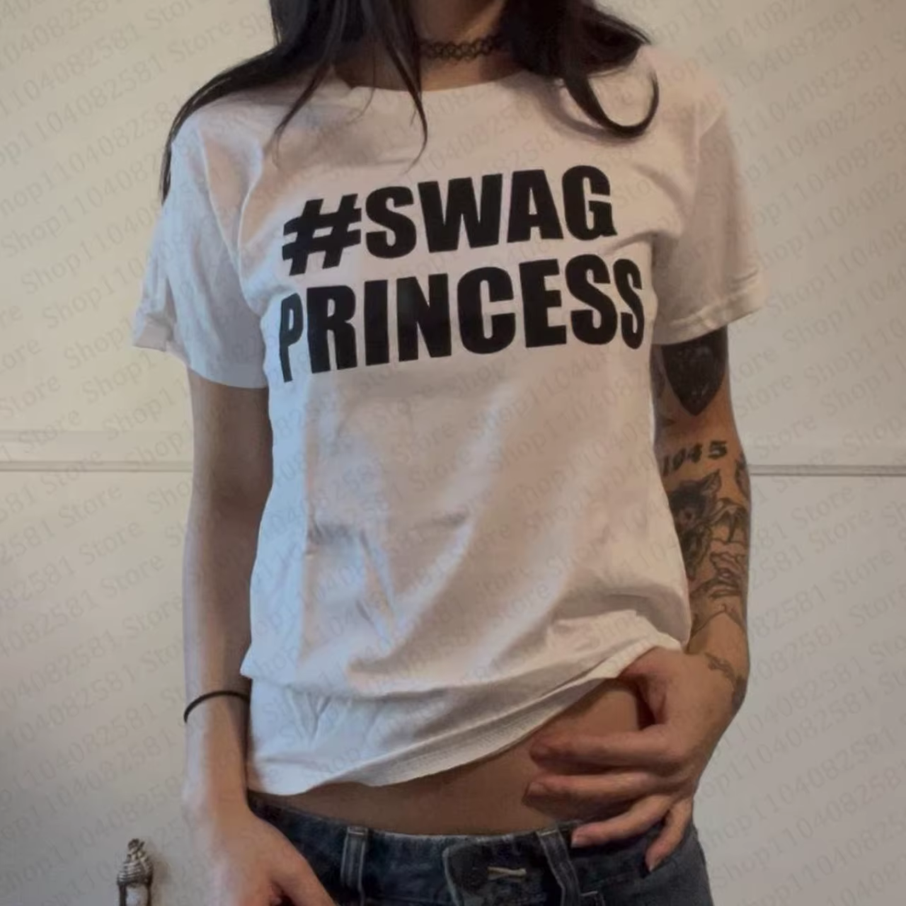 Esthétique Kawaii vêtements rétro femmes 90s haut coupé femmes bébé lettre T-shirt Y2k mode décontra