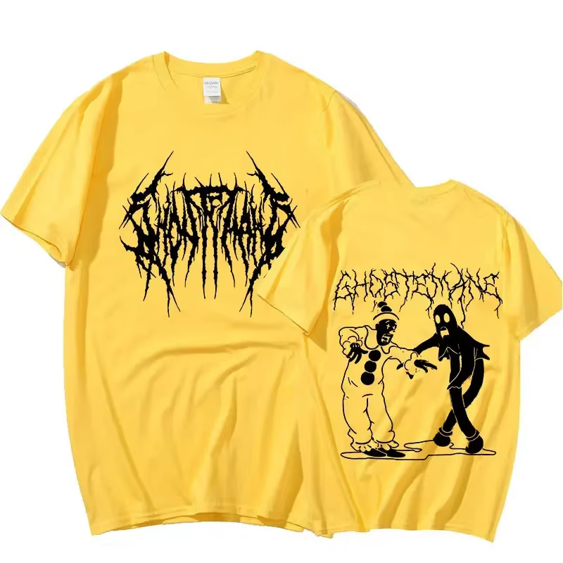 Hommes femmes imprimer T-shirt mode Hip Hop métal gothique Rock T-shirt ample Streetwear été ample S