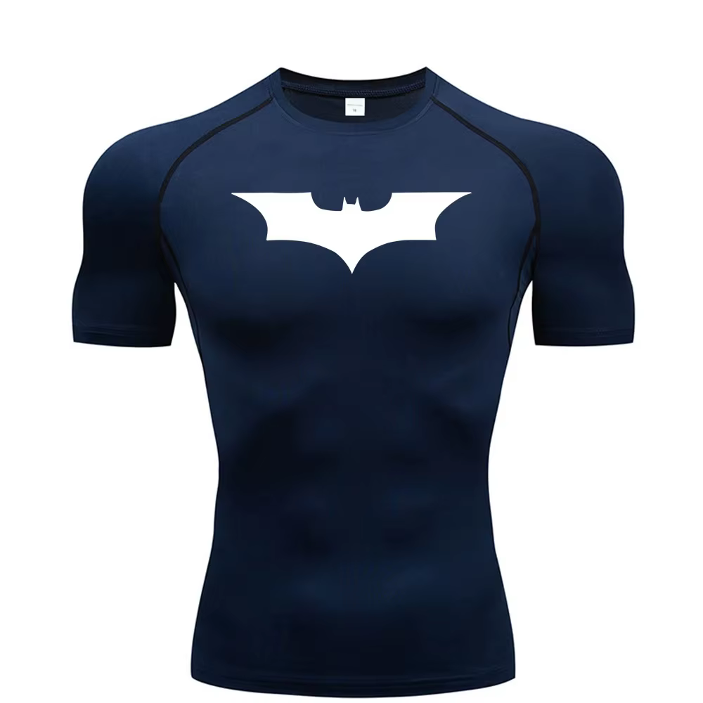 T-shirt de compression homme à séchage rapide pour la course, la gym et le fitness – Vêtement de spo