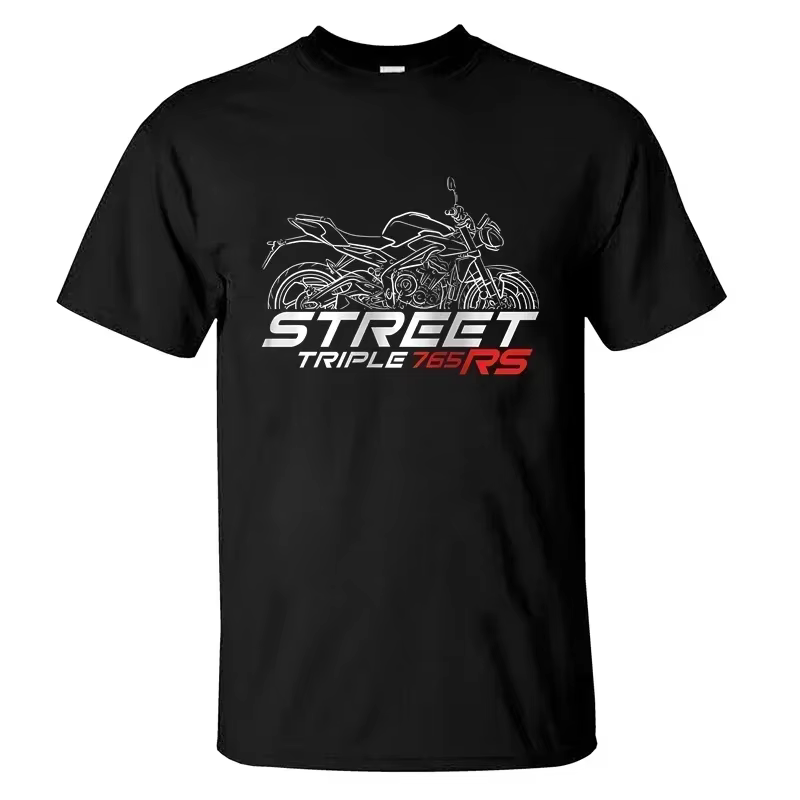 T-shirt décontracté pour hommes, célèbre Street Triple 765, graphique, manches courtes, 100% coton, 
