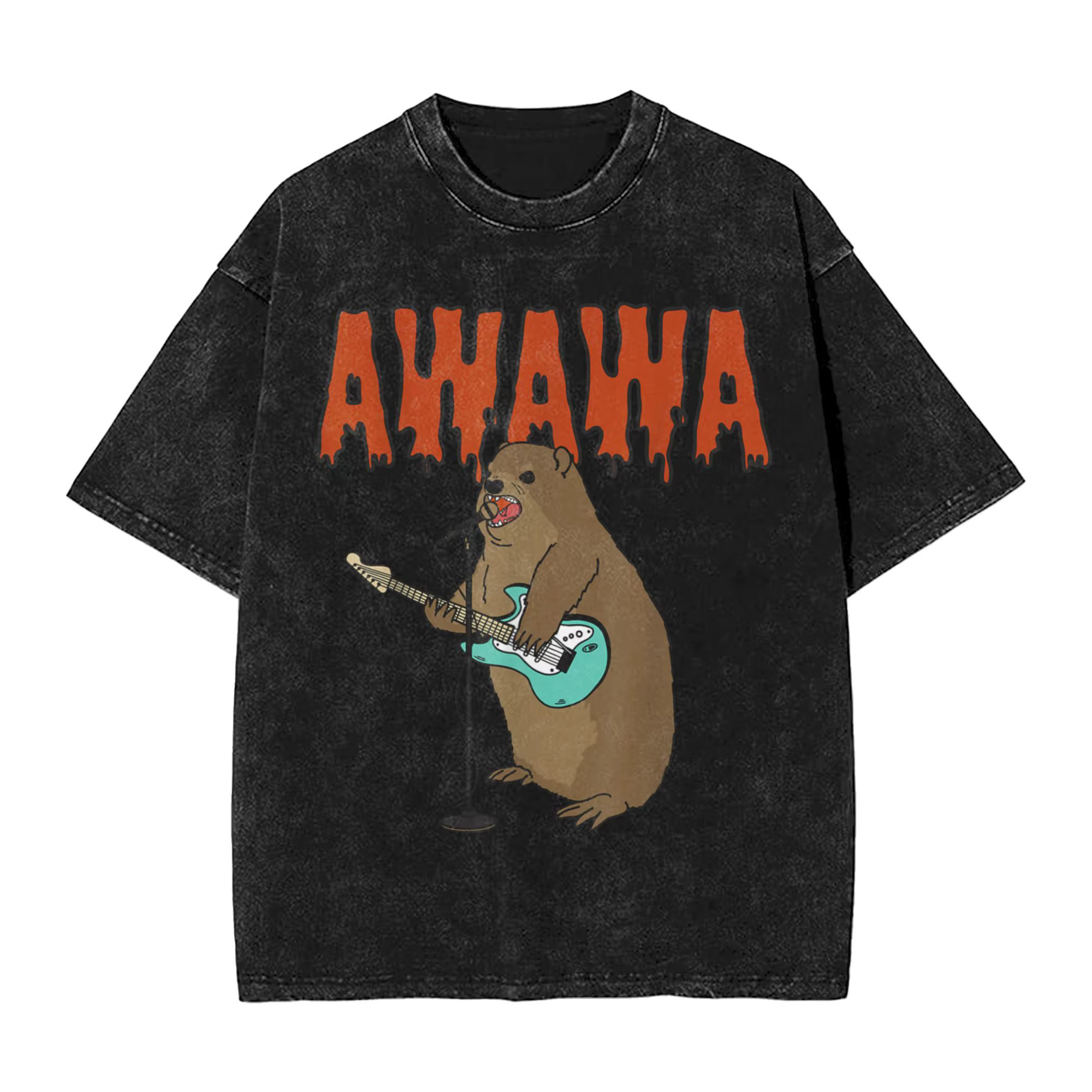 Rock Hyrax Awawa mignon Hyrax Meme t-shirts pour hommes Hyrax amant en colère Hyrax T-Shirt col rond
