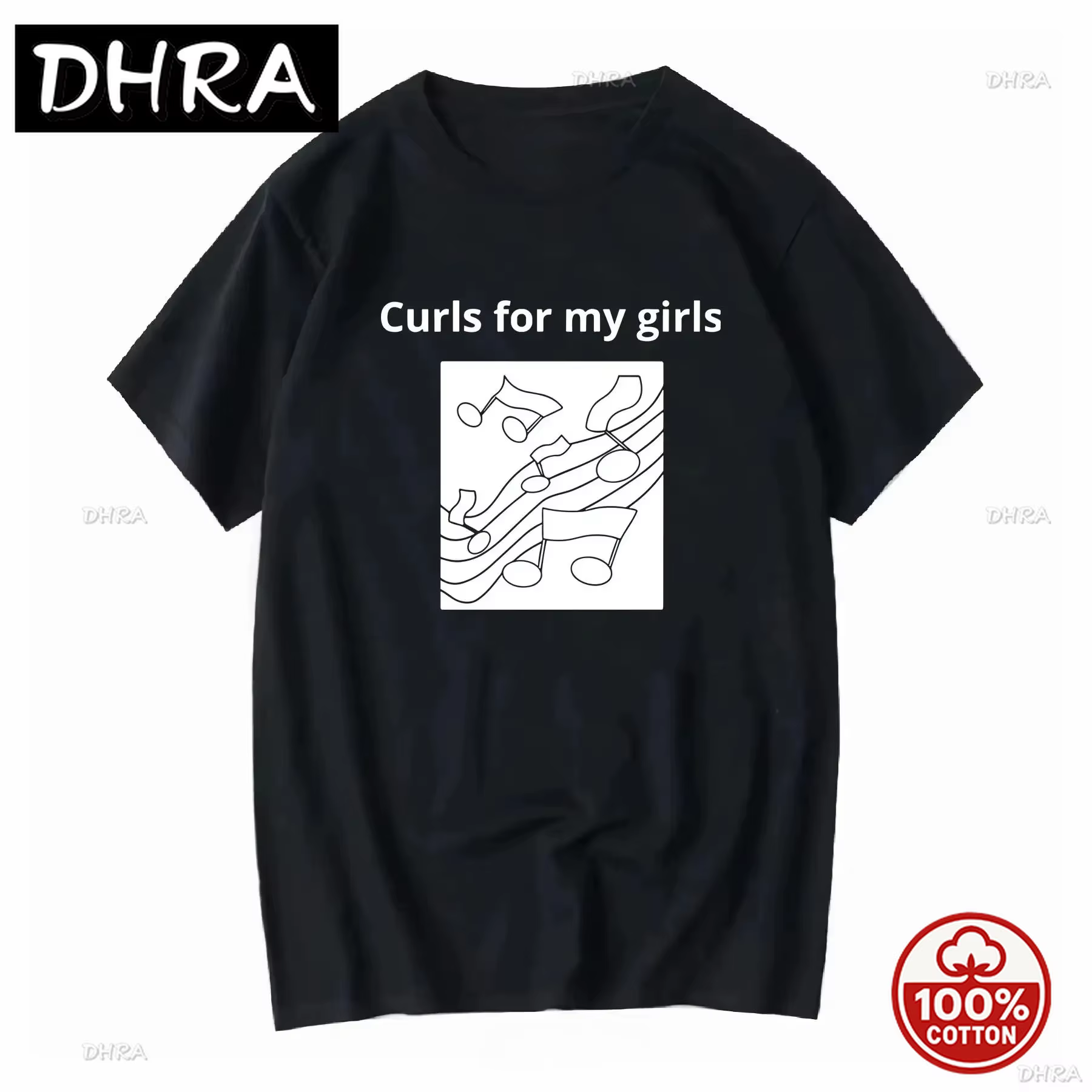 T-shirt unisexe en coton doux et respirant, style vintage délavé, avec motif 'Curls for My Girls', c