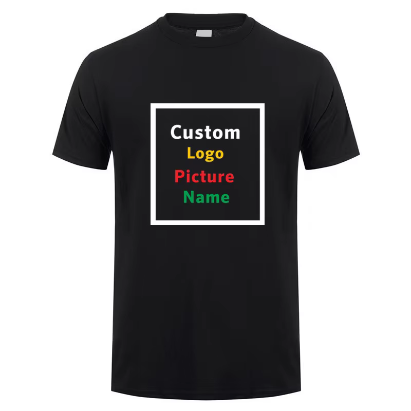 T-Shirt personnalisé faites votre conception Logo texte hommes imprimer équipe d'entreprise T-Shirt