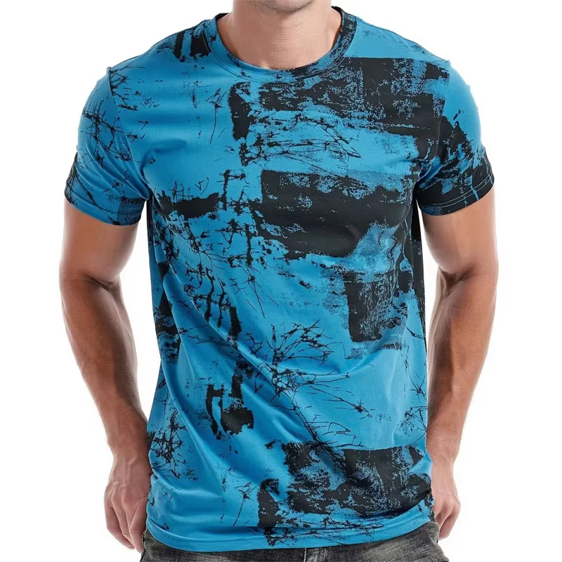 T-shirt imprimé pour homme LA Los Angeles 1987 68, style rétro sportif décontracté, col rond, manche