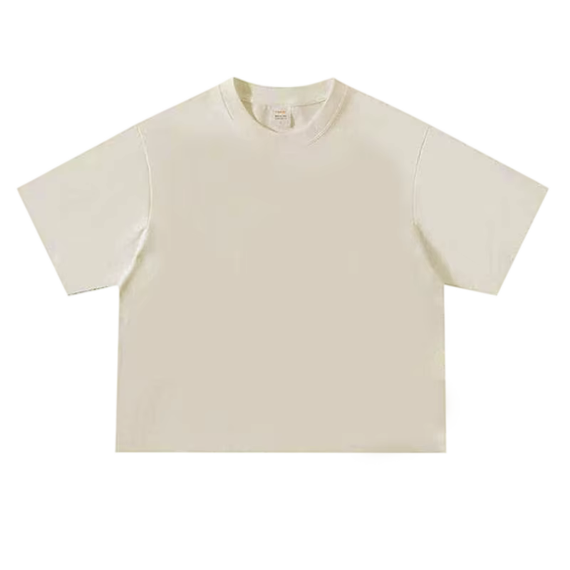 T-shirts de course à manches courtes à col rond et coupe ample pour hommes, 240 GSM, 100 % coton, T-