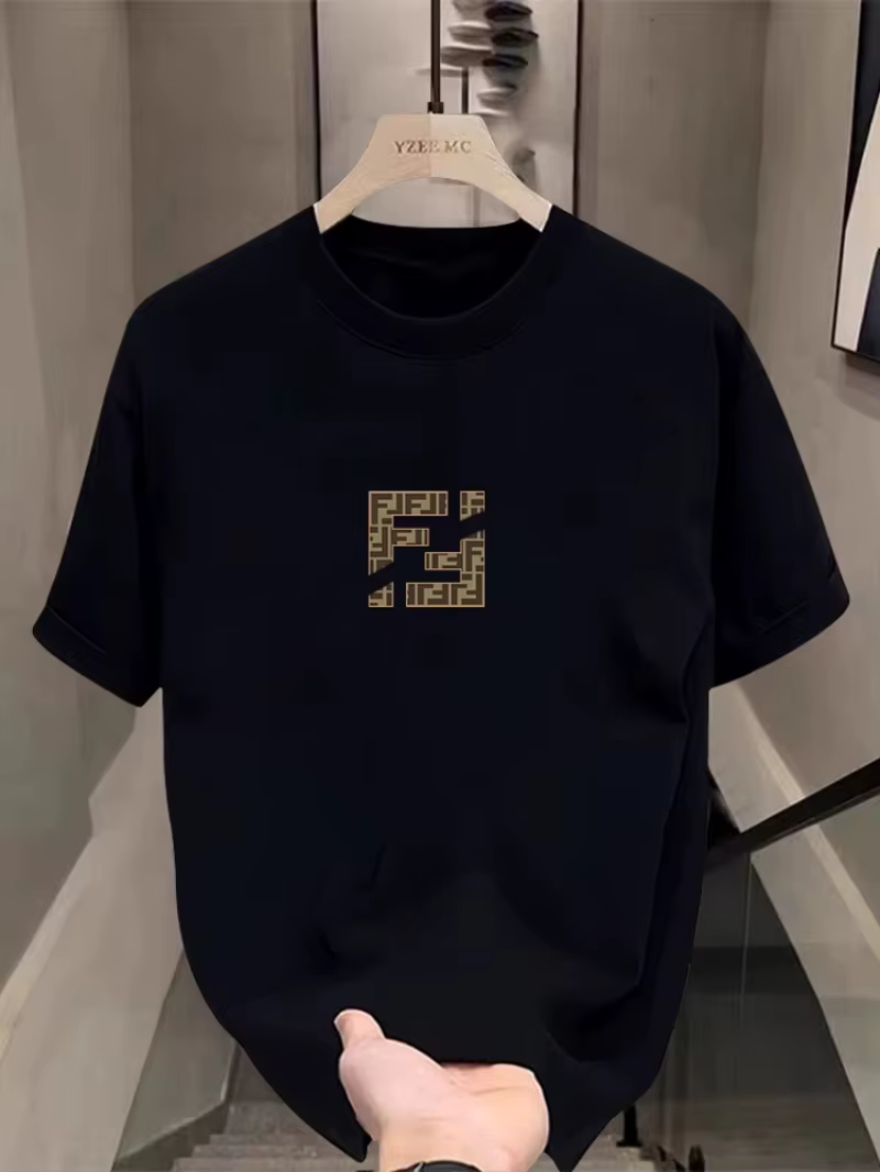 T-shirt à manches courtes col rond en pur coton pour hommes et femmes, motif tendance familial print