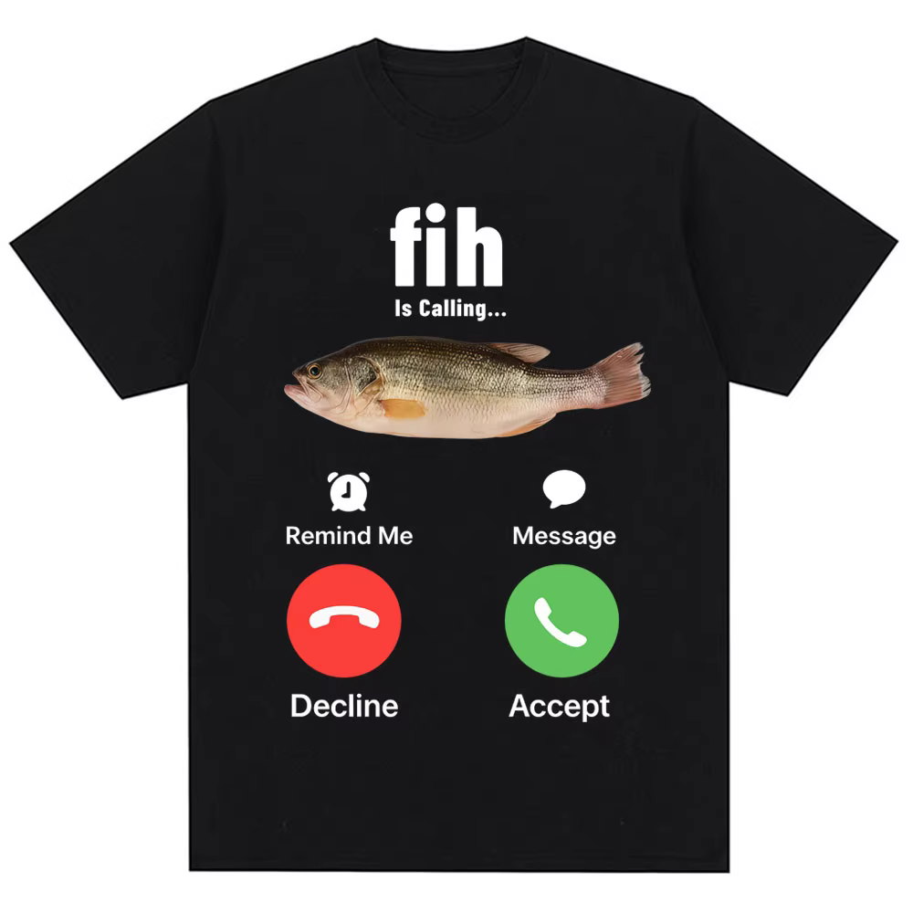 T-shirt humoristique « Fih Is Calling Meme » pour hommes et femmes, haute qualité, coton, coupe over