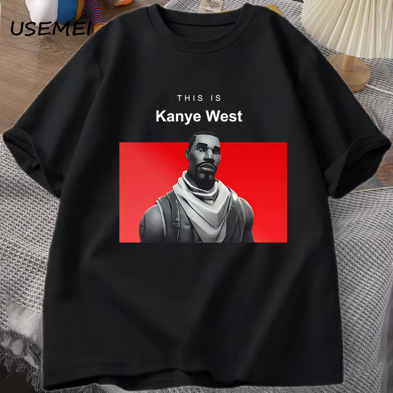 T-shirt à manches courtes This Is Kanye West, en coton, décontracté, drôle, vintage, graphique