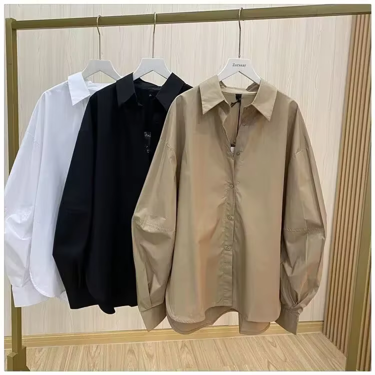 Chemise basique à manches lanternes pour femmes, nouveau Style décontracté, couleur Pure, mode, Desi