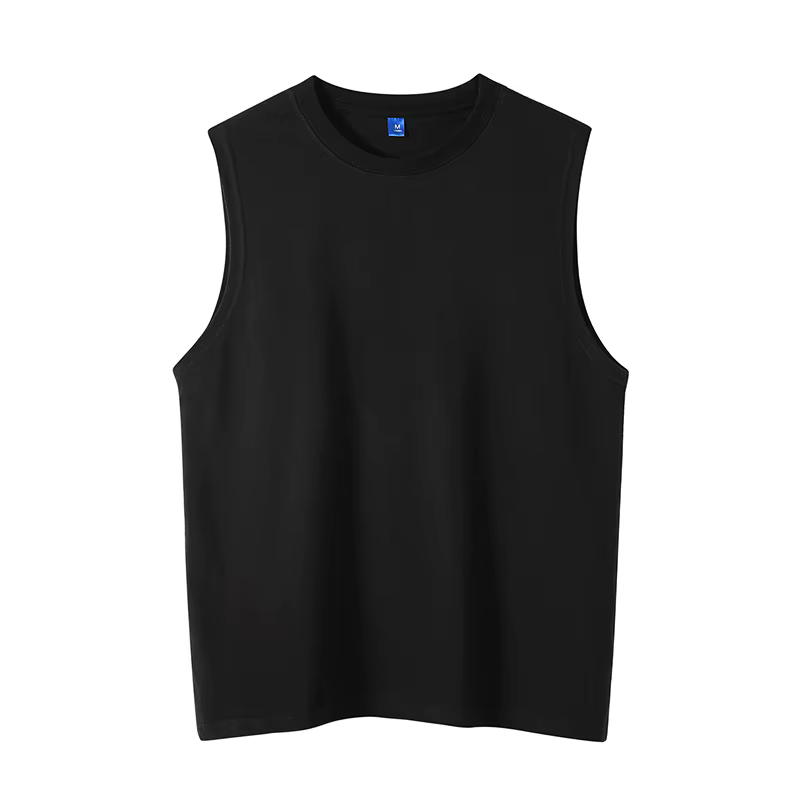 MRMT 2026 Nouveau débardeur uni pour homme, décontracté, en pur coton, col rond, sans manches, t-shi