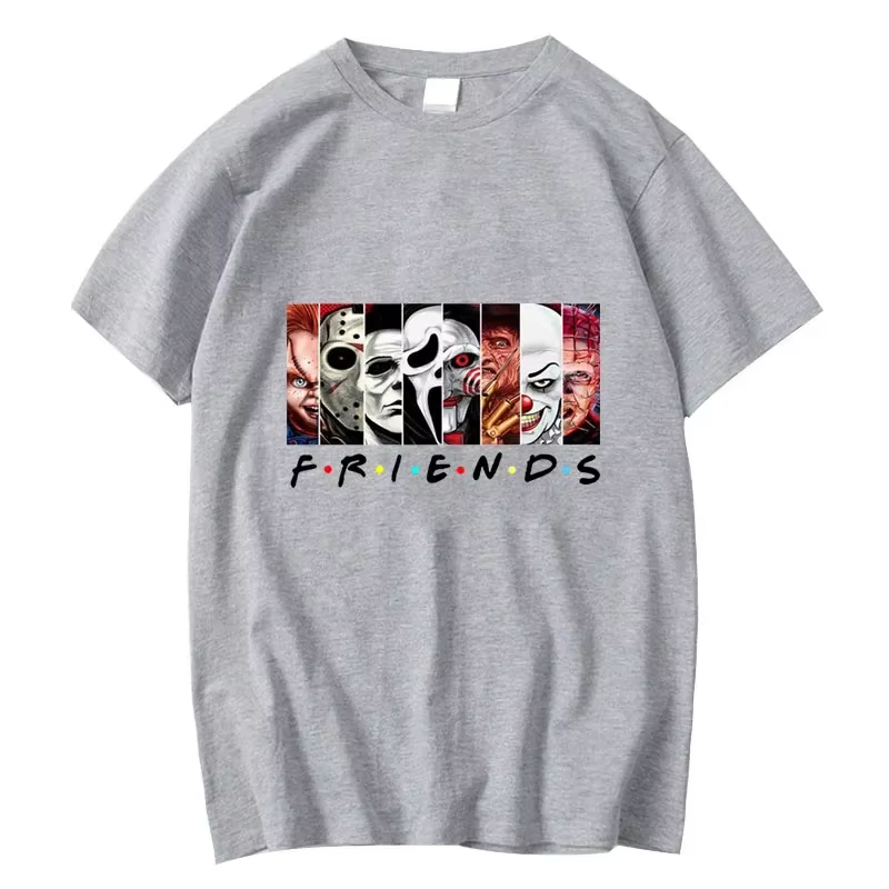 T-shirt à col rond imprimé Funny Friends pour hommes, 100% coton, haute qualité, été cool, t-shirt d