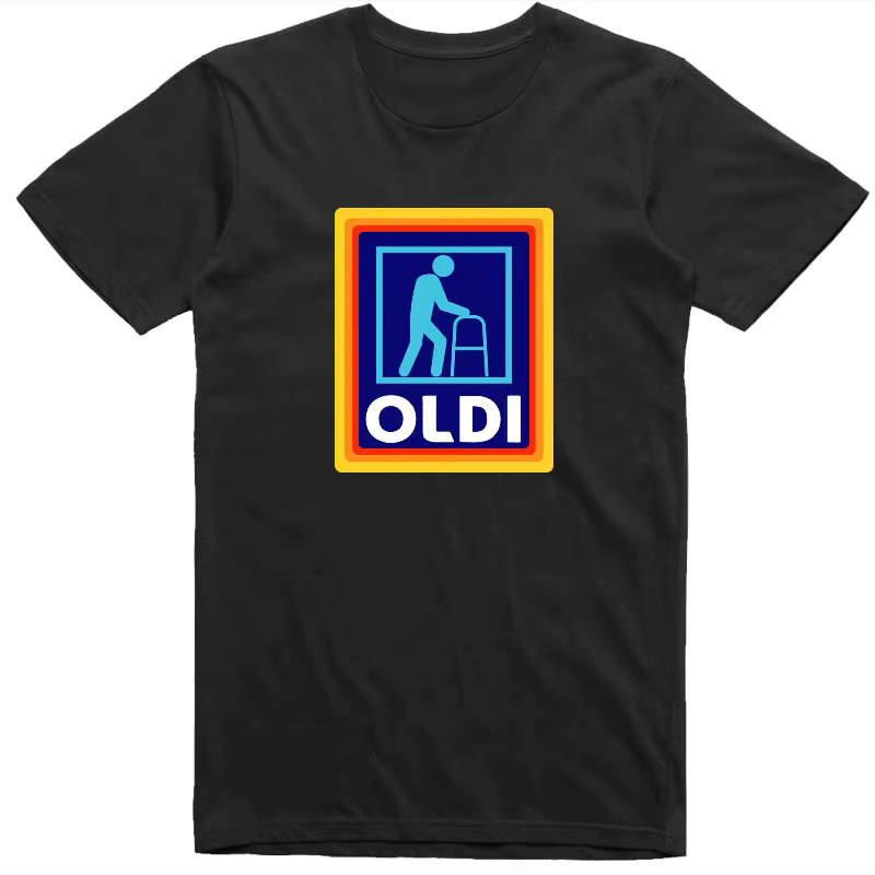 T-shirt drôle pour hommes, cadeau de la fête des pères, parodie Oldi, T-shirt d'été ample et respira