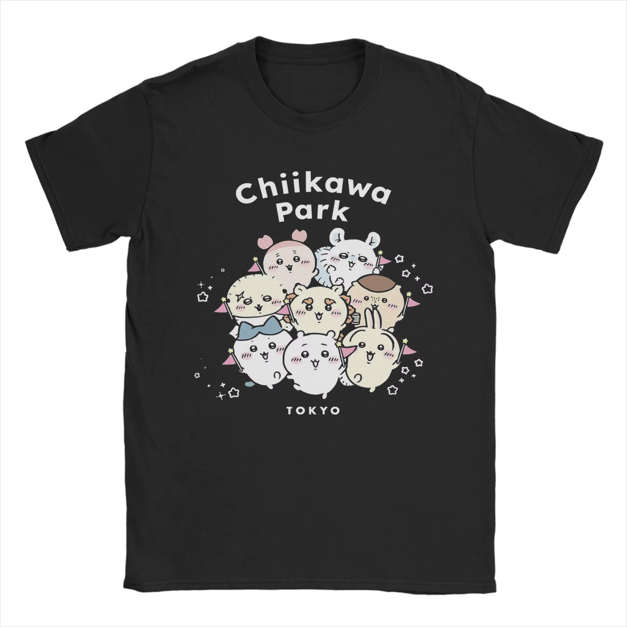 T-shirt Chiikawas and Friends pour hommes, t-shirt drôle en pur coton, col rond, manches courtes, vê