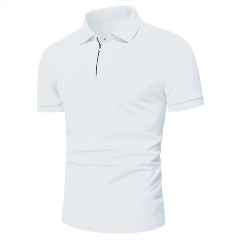 Polos à manches courtes pour hommes, t-shirts à fermeture éclair, streetwear de fitness léger, rever