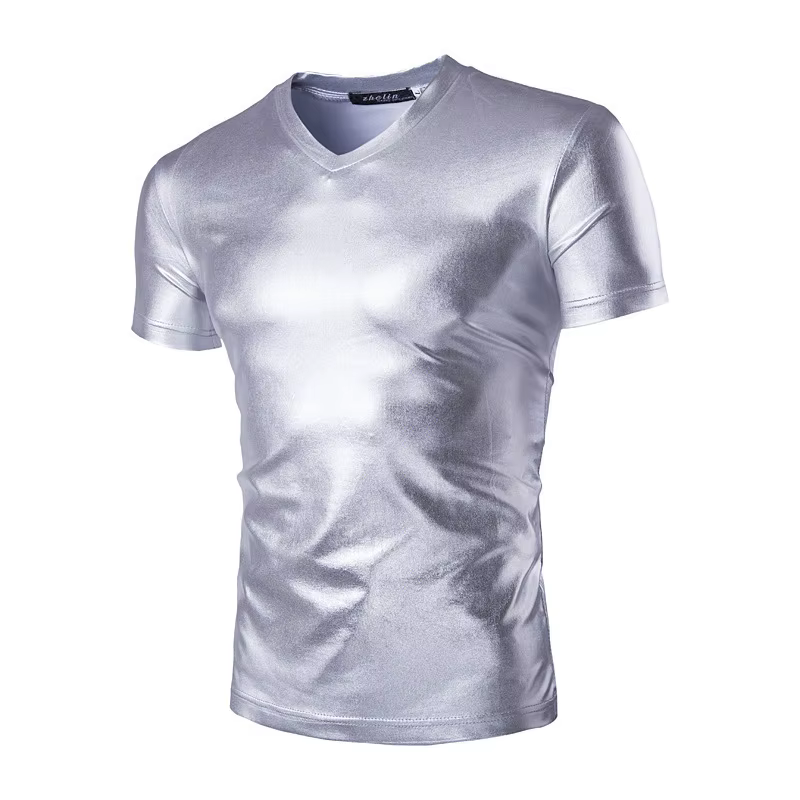 T-shirt Homme Slim Fit à Manches Courtes – Nouvelle Collection Tendance pour Soirées – Coton Décontr