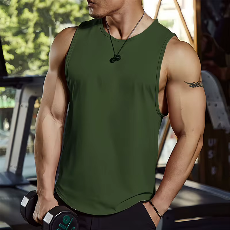 Nouveau débardeur de fitness sans manches pour homme, séchage rapide, respirant, pour entraînement, 