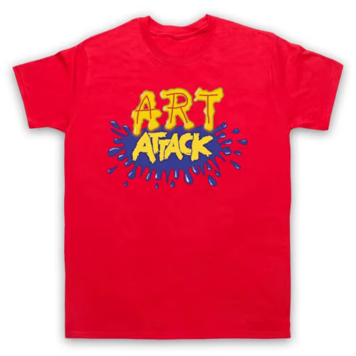 ART ATTACK-T-Coalition TV RETRO SHOW pour hommes et femmes, non officiel, créatif, logo pour enfants