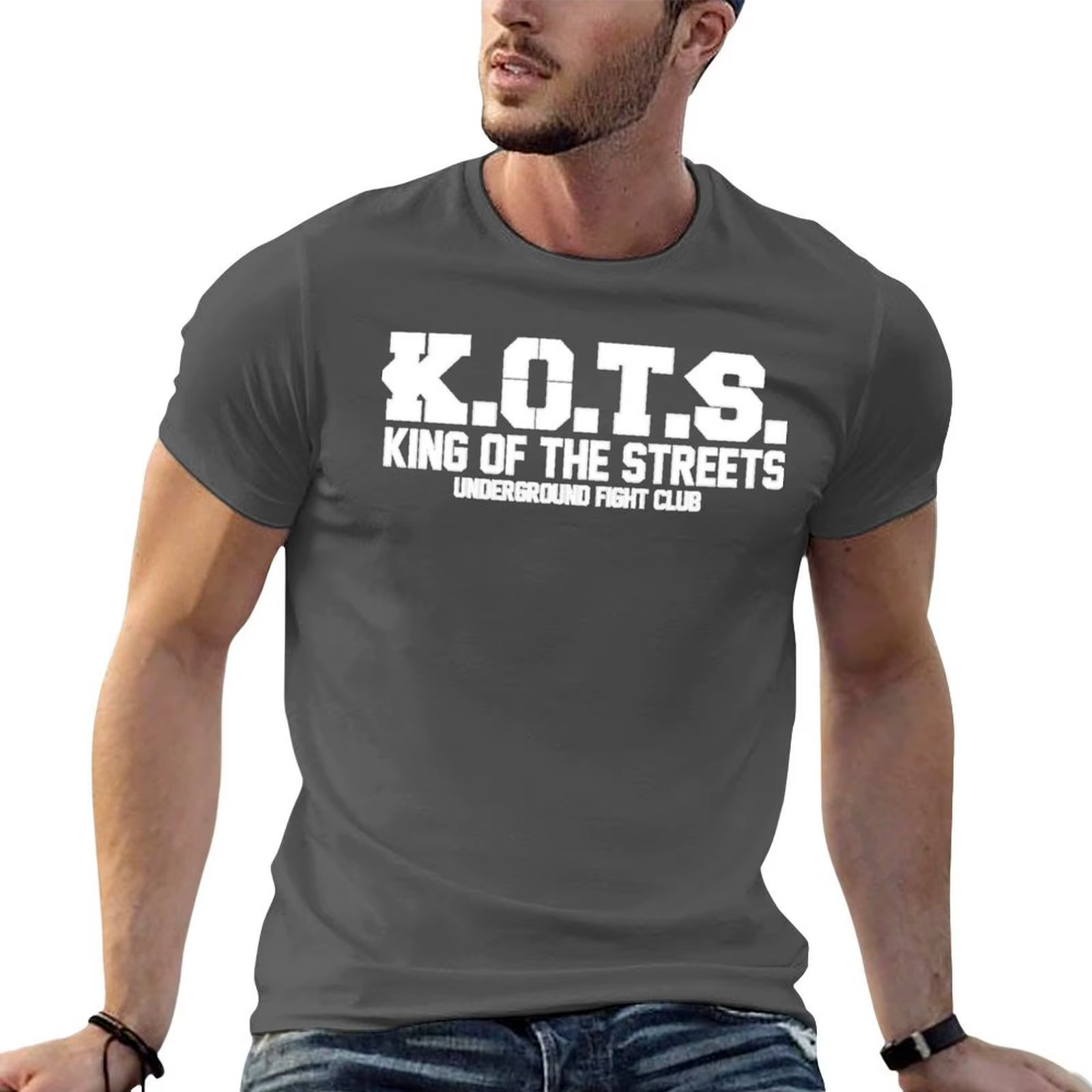 ROUGEUR DE LA RUE K.O.T.S. T-shirt Underground Fight Club pour homme, t-shirts en coton doux, t-shir