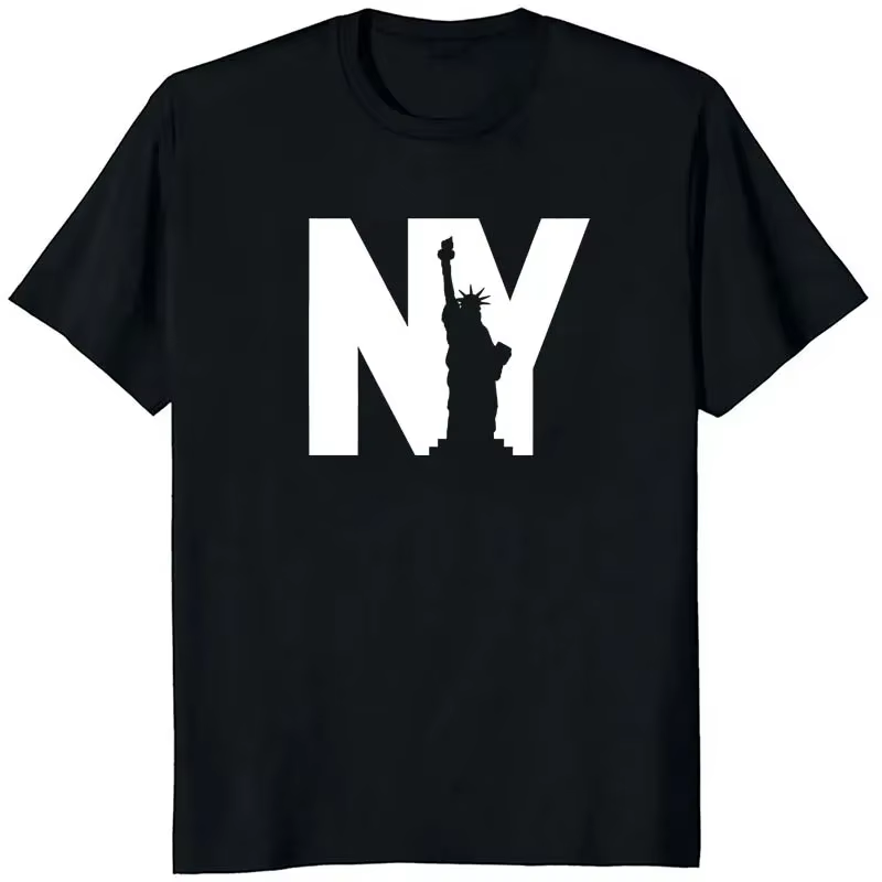 T-shirts imprimés graphiques NY pour hommes – Vêtements d'été décontractés, mode streetwear, hauts v