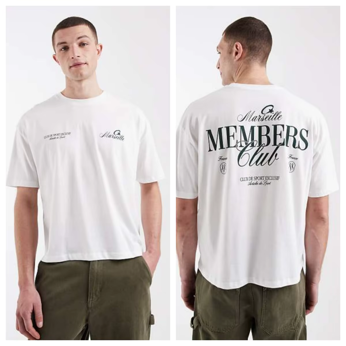 T-shirt ample et oversize avec motif textuel blanc, style unisexe haut de gamme pour hommes et femme