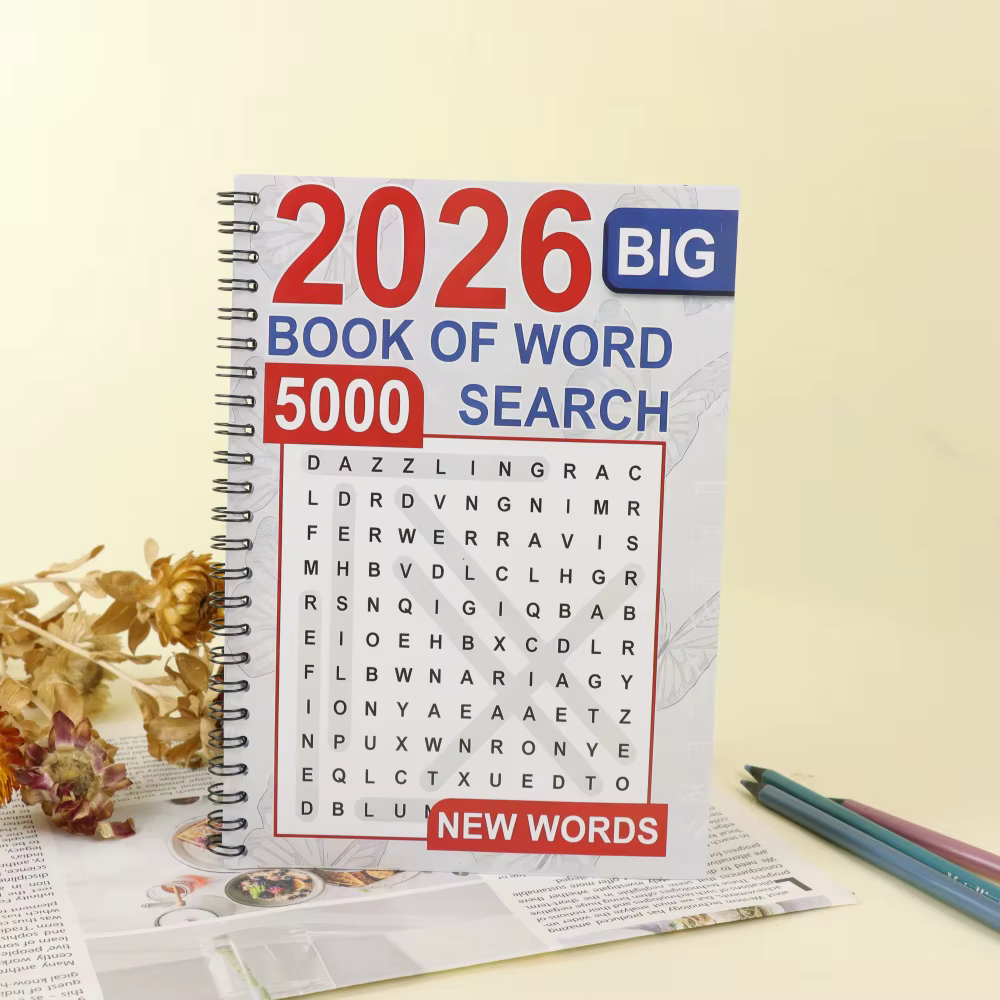 Grand livre de jeux de mots – 5000 nouveaux mots : Livre de puzzles de mots relaxants pour adultes e