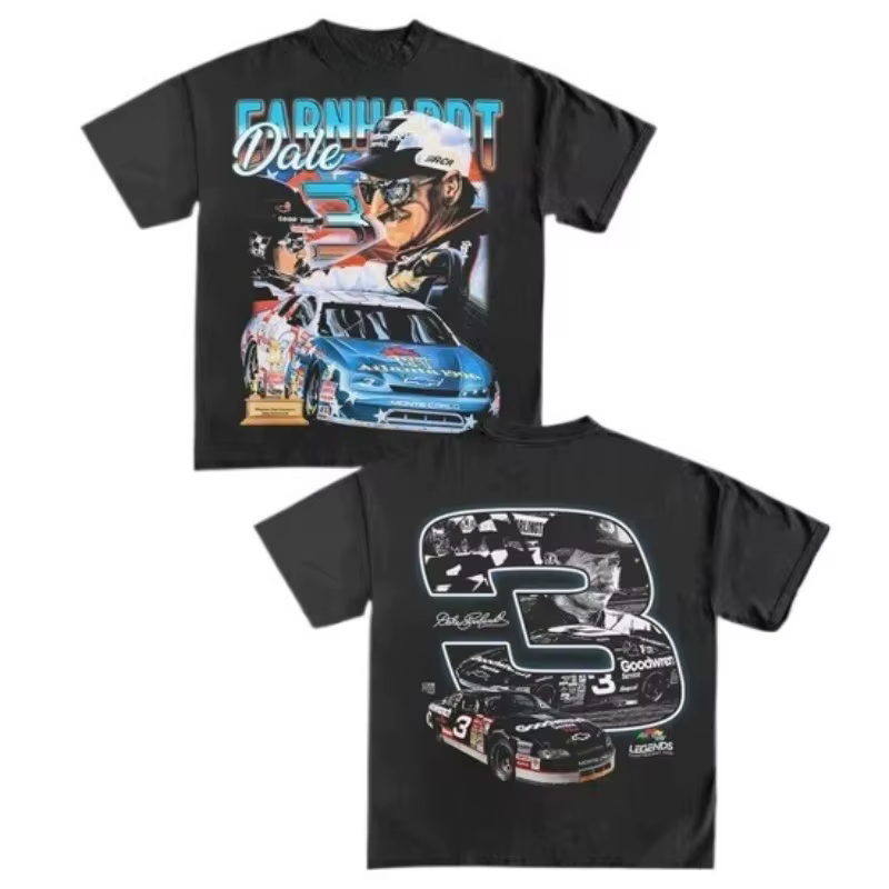 Dale Earnhardt NASCAR Tee » Racing » T-shirt vintage lourd - Légendes T-shirts lourds d'été de haute
