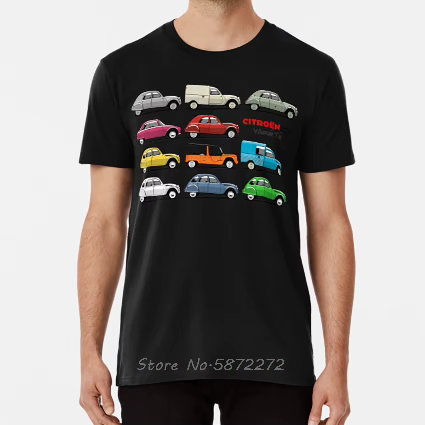 Variété T-Shirt citroën 2cv Deux Chevaux Deuxchevaux Type Az Charleston T-Shirt classique hommes t-s