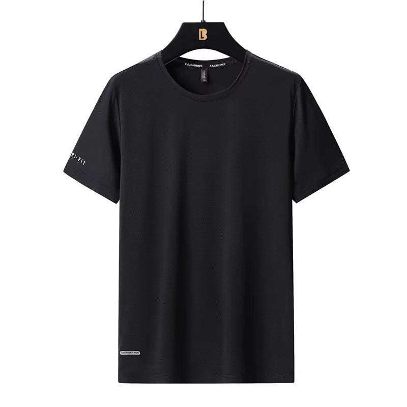 Haute qualité glace soie T-Shirts hommes grande taille 8XL homme t-shirt gros homme t-shirt respiran