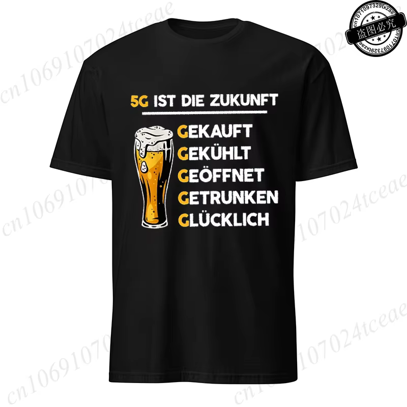 T-shirts à manches courtes pour hommes, T-shirt graphique amusant avec jeu de mots « 5G est l'avenir
