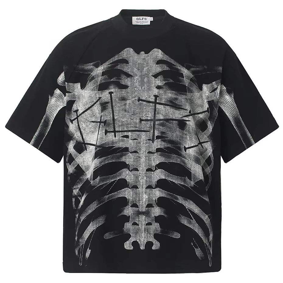 T-shirts graphiques squelette pour hommes, streetwear Harajuku, hip-hop, t-shirts oversize, t-shirts