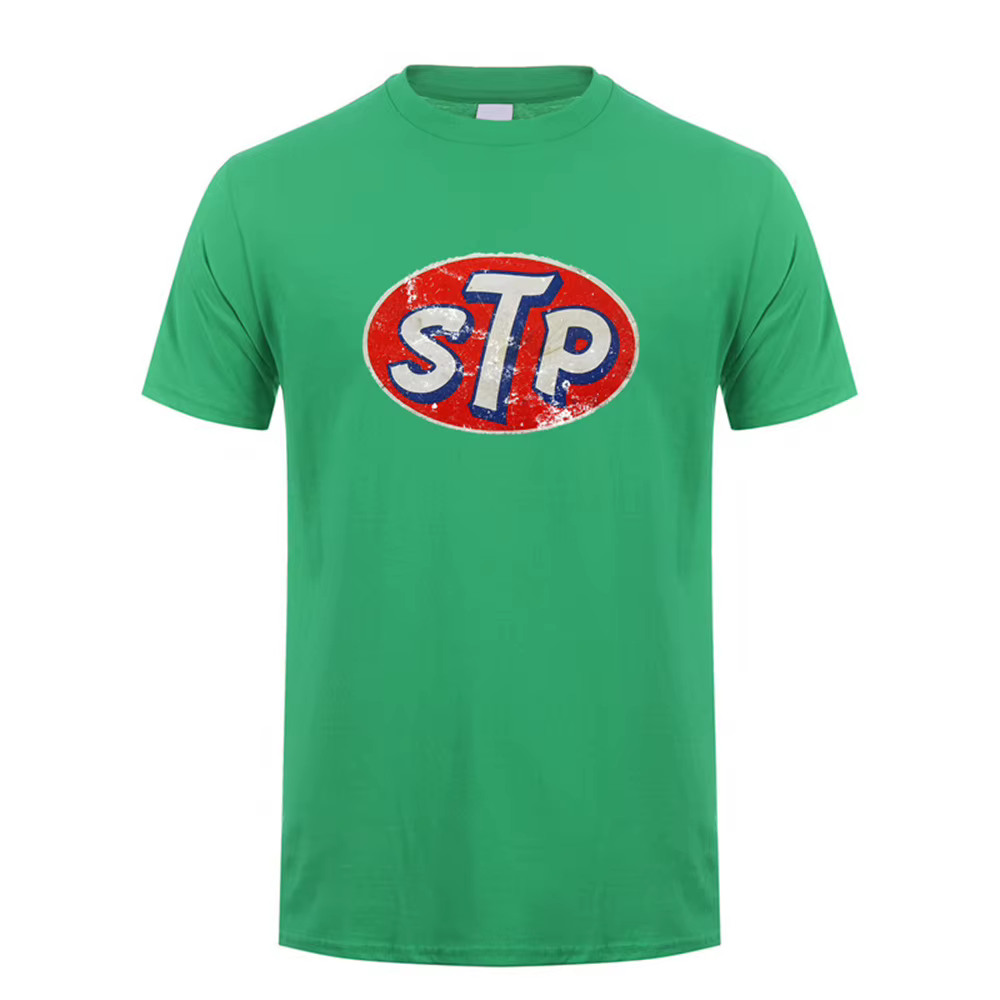 T-shirt à manches courtes avec logo STP pour homme, décontracté, cool, course automobile