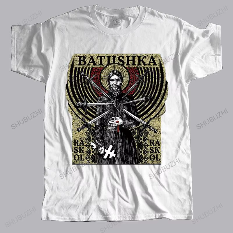 Nouveau arrivé streetwear t-shirts noir été t-shirts Batushka t-shirt coton t-shirt hommes mode d'ét