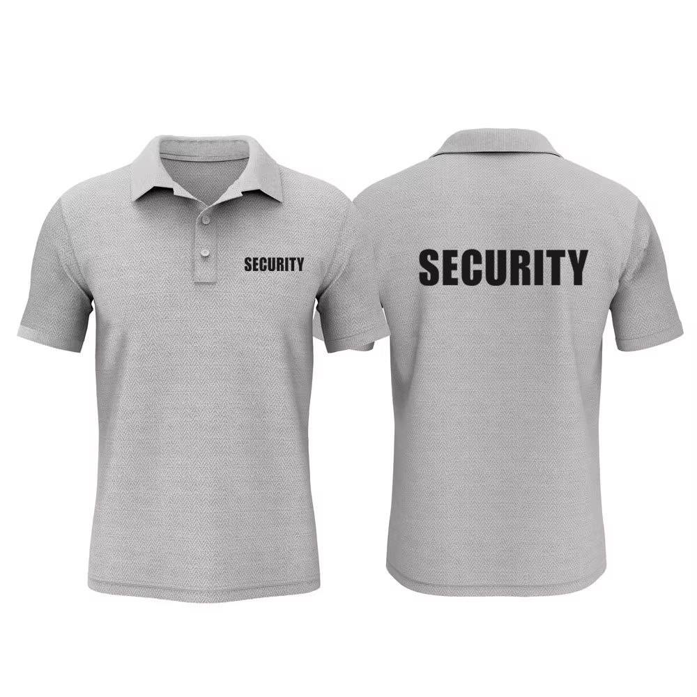 Polo de sécurité été hommes décontracté personnel événement travail vêtements t-shirts coton à manch
