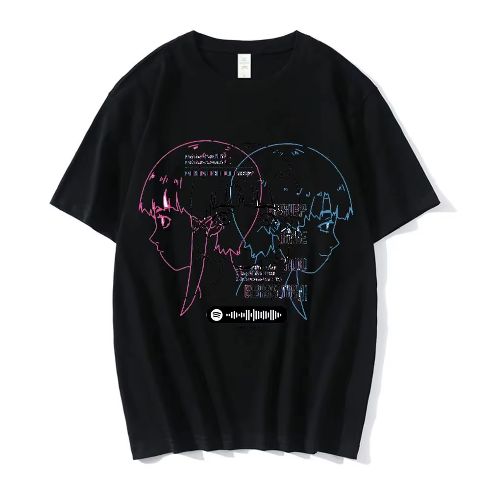 Anime expériences en série Lain T-Shirt hommes femmes graphique t-shirts unisexe Iwakura Manga fille