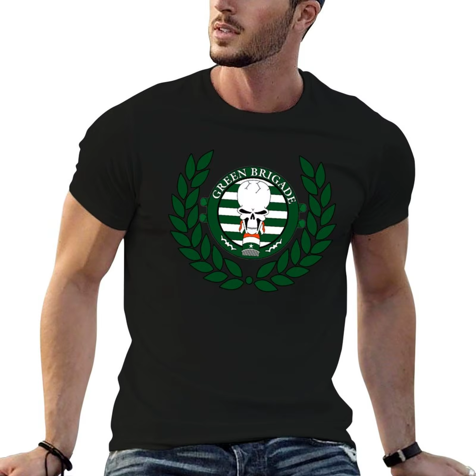 Green Brigade Celtic T-Shirt homme T-Shirt coton homme T-Shirt graphique T-Shirt homme designer T-Sh