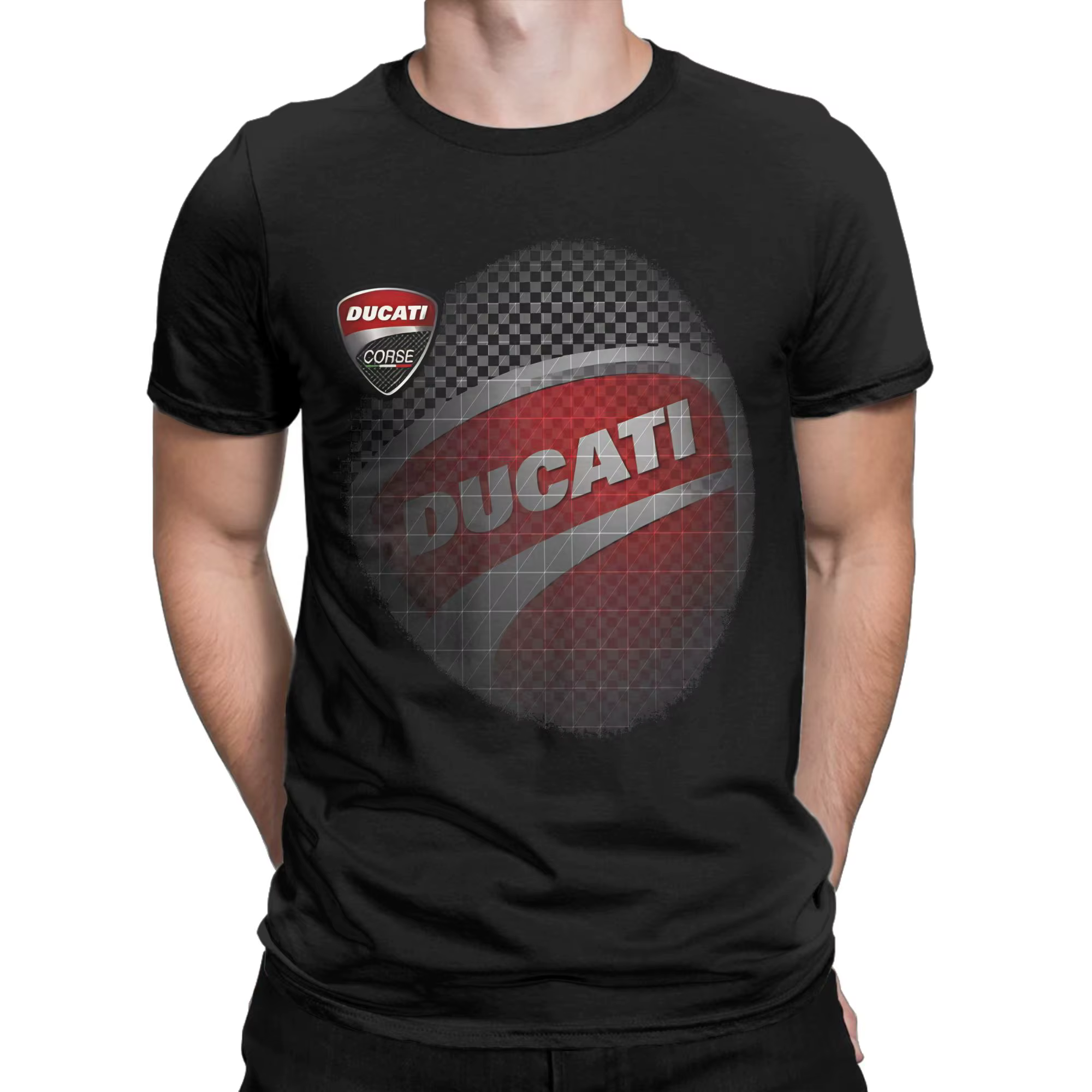 T-shirt classique en coton 100% avec graphique amusant, D-Ducatis, pour hommes