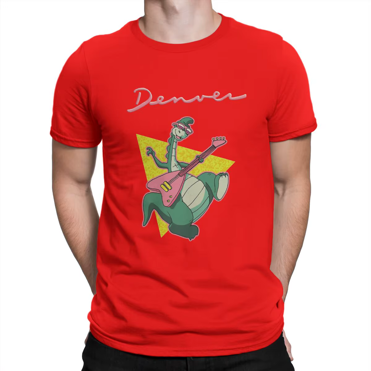 T-Shirt Rétro des Années 80 pour Homme et Femme, Dessin Animé, Unique, Denver le Dernier Dinosaure, 