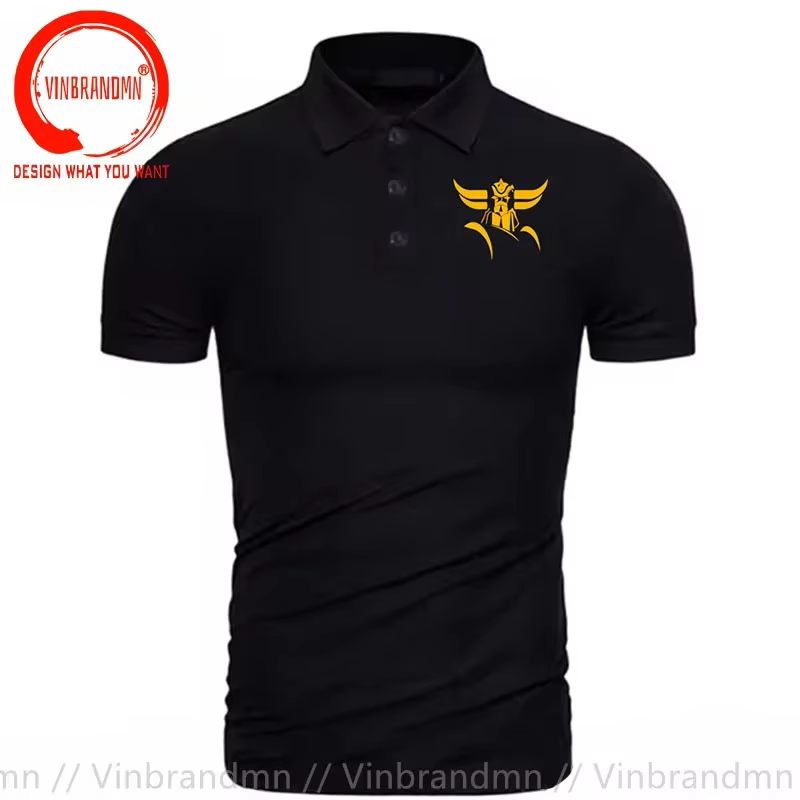 Polo Goldorak Grendizer Mazinger Z pour hommes, t-shirt en coton, design de dessin animé japonais